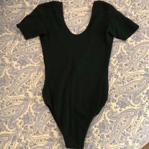 Forest Green Short Sleeve American Apparel Unitard